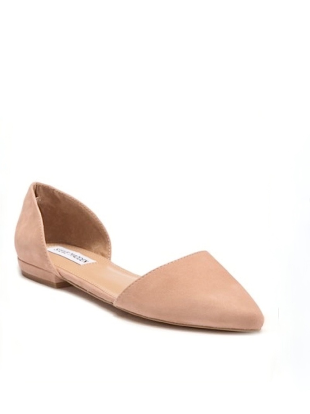 Steve Madden Tan Genius d’Orsay Suede Flats Shoe Size 8 Pointed Toe